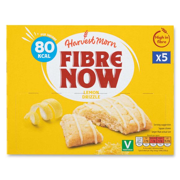 Harvest Morn Fibre Now Lemon Drizzle Bars 5x24g